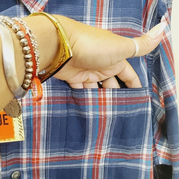 WRANGLER Men's long sleeves plaid shirt 100% cotton size L NWT - Picture 5 of 10